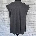 Mystree Sz M open front rouched top sleeveless cardigan top grey Photo 8