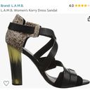 L.A.M.B. Korry calf hair heels horn Photo 2