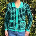 American Vintage vintage turquoise diamond blazer tweed jacket Photo 0