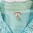 L.L.Bean  Mint Green White Seersucker 3/4 Sleeve Button Shirt MEDIUM Photo 6