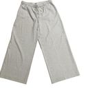 Elizabeth and James  Wide Leg drawstring Pants Oatmeal Beige Womens large spandex Photo 0