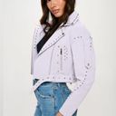 Studded Cowboy Faux Leather Jacket in Lavender Size XL Photo 1