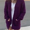 Love Tree Plum Popcorn Texture Cardigan Photo 0