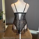 DKNY  Shapewear Teddy Romper Lace Black Adjustable Straps Size L NWT Photo 3