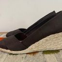 Ralph Lauren  Cecilia Brown Silk Upper Mid Espadrille Wedges Jute Soles 8.5 Photo 4