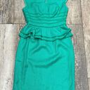 Kay Unger Peplum Silk Aqua Green Dress Size 4 Photo 10