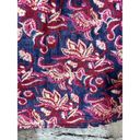 Pilcro  Anthropologie Lucille Peasant Blouse Blue Pink Paisley Women’s Shirt M Photo 4