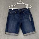 Gap Women's Mid-Rise  Denim 9in Bermuda Shorts Stretch Size 4/27 Photo 0