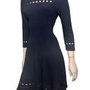 Issa London Women’s Size S Navy Blue Sweater Knit Cut Out Long Sleeve Dress Photo 1