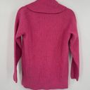 Talbots  Sweater Womens S Pink Diamond Tweed Speckled Knit Long Sleeve Cowl Neck Photo 5