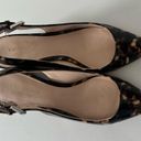 Kate Spade  Mika Tortoise Patent Leather Slingback Low Heel Brown Caramel Size 6 Photo 4