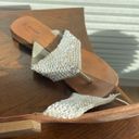 Beach Club Cream Sequin Sandals Photo 2