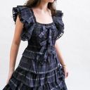 Ulla Johnson NWT  Darcey in Twilight Plaid Organdy Tiered Midi Dress 2 $745 Photo 7