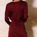 Meshki  Adara Mini Satin Dress Burgundy Size Large NWT Photo 7