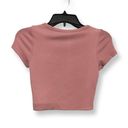 Better Be Womens Cardigan Sweater Taupe Pink Short Sleeve V Neck Ribbed Knit S Photo 3