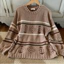 Love Riche  Boho Print Cozy Crewneck Sweater Size Small Photo 3