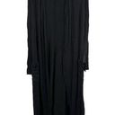 LA Made  Black Long Lightweight Open Front Cardigan Size Large New Photo 0