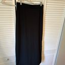 Ribbed Slit Bodycon Maxi Skirt Black Size L Photo 3