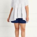 Hill House  The Francesca Top White 100% Cotton Short Sleeve Hi Lo Blouse S NWT Photo 1