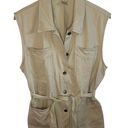 Denim & Co Vintage  tan button up vest Photo 0