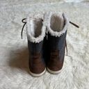 American Eagle  Grey/Brown Lace Up Boots Women's 10 Photo 4