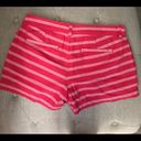 Old Navy  Pink and Red Stripe Cotton Shorts Photo 1