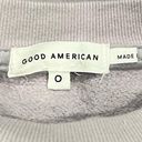 Good American  Cropped Purple Crewneck Sweatshirt Women’s 0 Photo 2