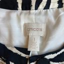 Chico's  Linen Blend Tweed Zebra Print Button Up Blazer Size 1 Photo 2