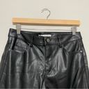 ZARA NWT  Black Faux Leather Straight Leg Pants Photo 1