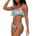 No Bo Nwt  Patchwork Daisy Hanky Swimwear bikini set top medium bottom Large pool Photo 0