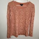 Adrianna Papell  Lace Front Sweatshirt Warm Blush Photo 2