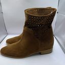 Michael Kors  Brown Suede leather Perforated mid Ankle Boots 11M Photo 3