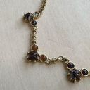 Monet  Garnet Gold Tone Elegant Necklace Photo 10