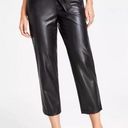 Bar III Black Leather Ankle Pants XL Photo 0