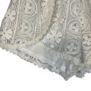 ASTR  White Lace Embroidered Floral Scalloped Trim Shorts Women Sz S Photo 3