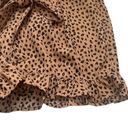 Mittoshop Animal Cheetah Print Ruffled Hem High Waisted Shorts Side Zip Size Small Photo 3