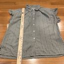 Max Studio  women’s ruff cap sleeve button down shirt size large . Photo 6