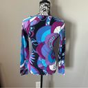 Emilio Pucci  Colorful Iconic Signature Print Top Blouse Size 6 long sleeve Photo 7