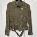 ALLSAINTS  Luna Suede Goat Leather Biker Jacket Size 0 Photo 1