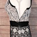 Kensie  Lace and faux leather black & white dress Size 4 Photo 3