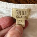 True Craft Christmas Shirt First Coffee then Presents Womens XS White Red Oversized Top Photo 6