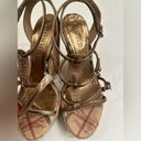 Burberry  Leather Espadrilles Gold Straps Strap Size 8.5 Photo 1