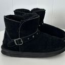 BEARPAW Imani Black Suede Ankle Boots Size 9 Photo 0