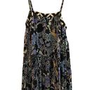 Free People  Mini Dress Size Medium Black Purple Floral Sleeveless Photo 4