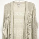 st. john's bay  Long Sleeve Women's Open Knit Beige Cardigan Size 1X Photo 2