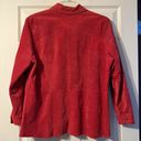 Peter Nygard NYGARD Red Suede Leather Jacket Size 14 Photo 5