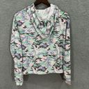 Fabletics  womens sweatshirt small green pink camo hoodie 1/4 zip pullover Photo 4