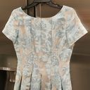 St. John 💕💕 Jacquard Floral Embossed  Cap Sleeve Pleated Cocktail Dress 8 NWOT Photo 6