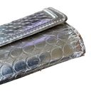 Nine West  Silver Metallic Trifold Envelope Wallet with back zipper compartment Photo 8