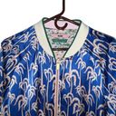 Scotch & Soda  Printed Reversible Bomber Jacket Women Size XL Pink Blue Combo Photo 2